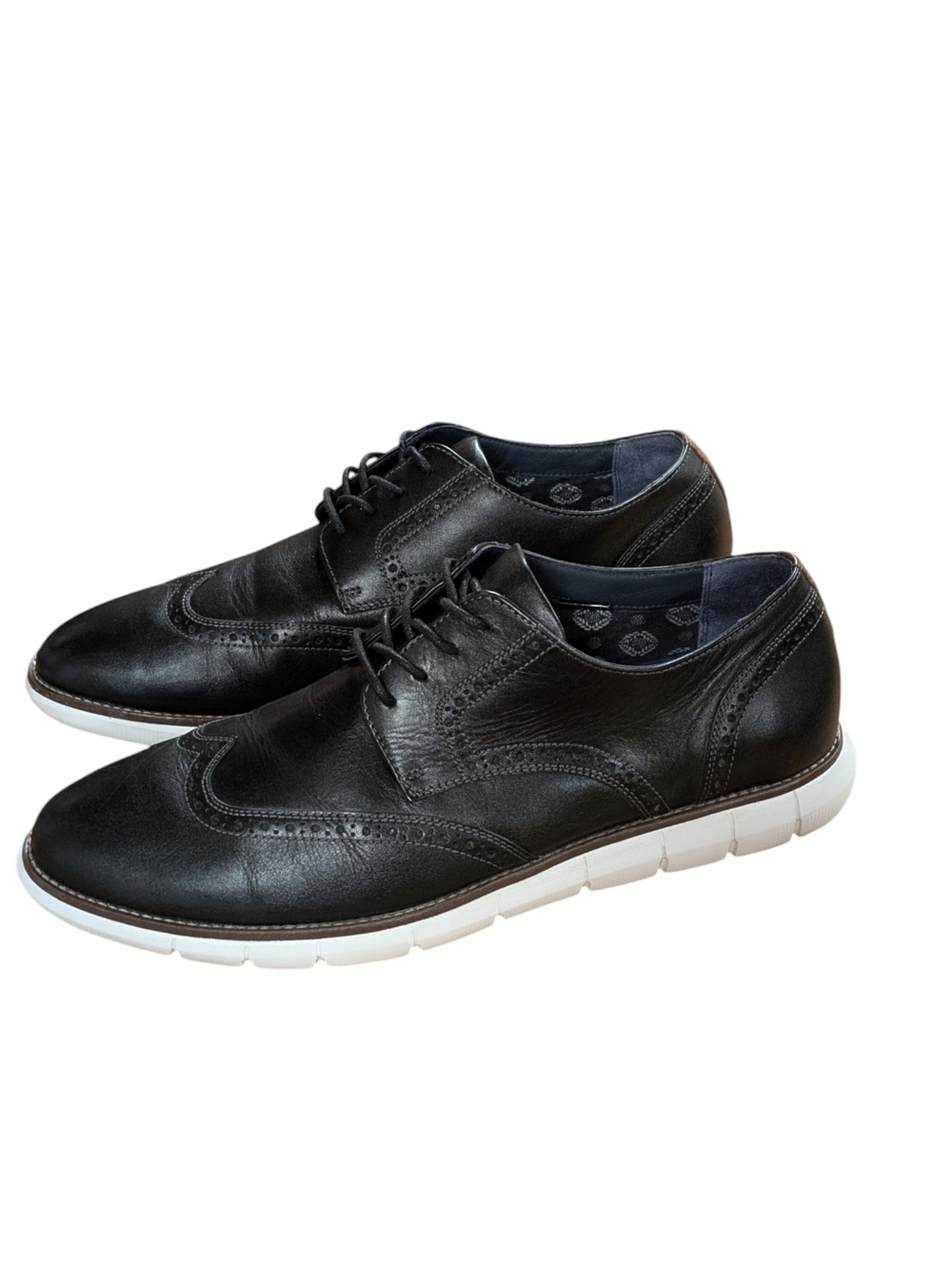 Johnston & Murphy Holden Wingtip Black Leather Ultralight Dress Shoes Size 11 - Picture 11 of 11